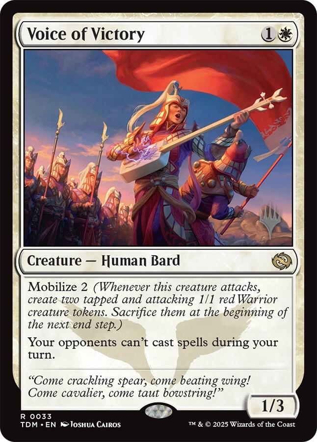 Voice of Victory (Promo Pack) [Tarkir: Dragonstorm Promos] Magic: The Gathering