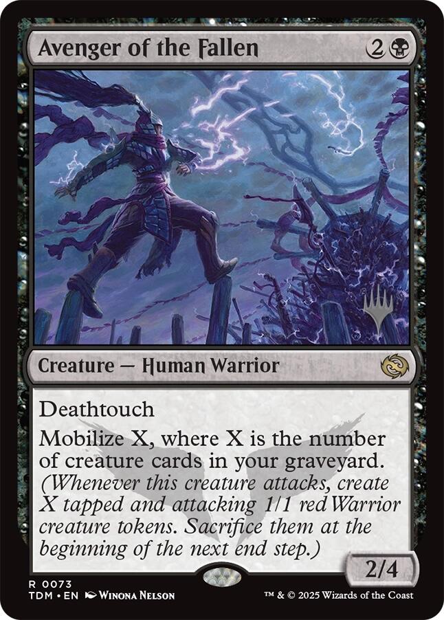 Avenger of the Fallen (Promo Pack) [Tarkir: Dragonstorm Promos] Magic: The Gathering