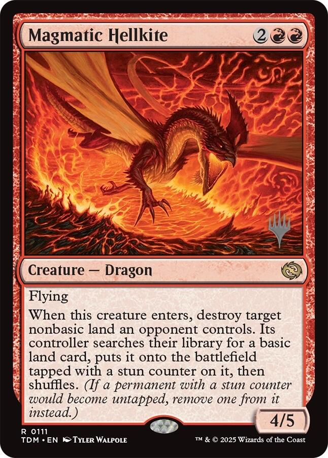 Magmatic Hellkite (Promo Pack) [Tarkir: Dragonstorm Promos] Magic: The Gathering