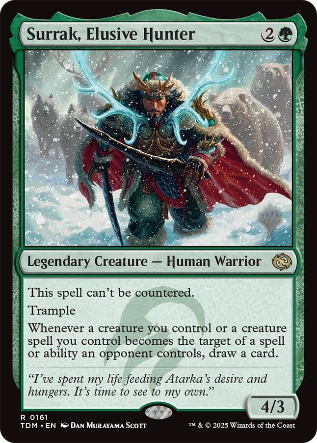 Surrak, Elusive Hunter (Promo Pack) [Tarkir: Dragonstorm Promos] Magic: The Gathering