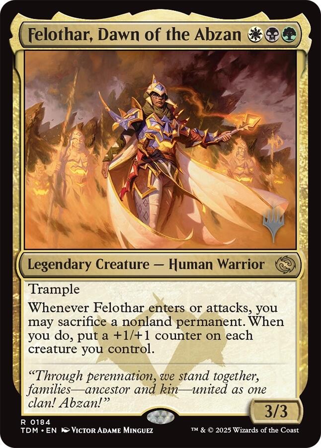 Felothar, Dawn of the Abzan (Promo Pack) [Tarkir: Dragonstorm Promos] Magic: The Gathering