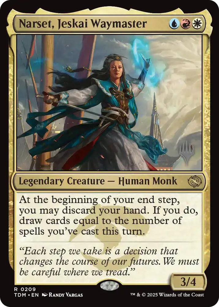 Narset, Jeskai Waymaster (Promo Pack) [Tarkir: Dragonstorm Promos] Magic: The Gathering