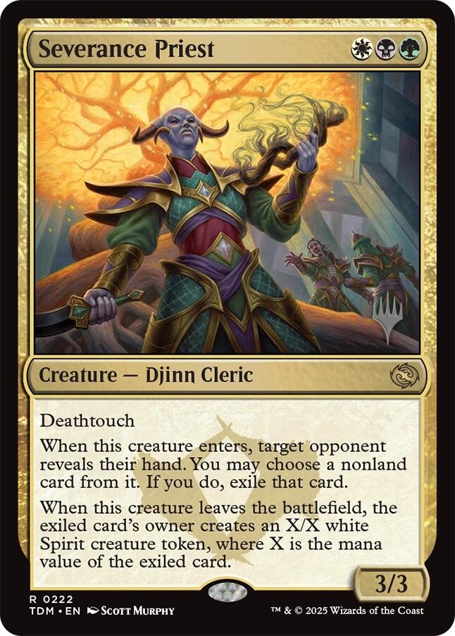 Severance Priest (Promo Pack) [Tarkir: Dragonstorm Promos] Magic: The Gathering