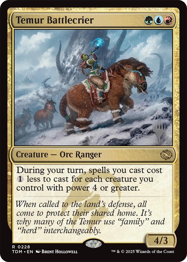 Temur Battlecrier (Promo Pack) [Tarkir: Dragonstorm Promos] Magic: The Gathering