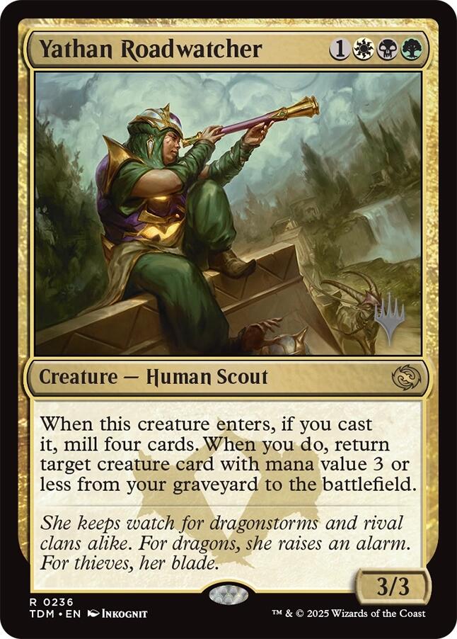 Yathan Roadwatcher (Promo Pack) [Tarkir: Dragonstorm Promos] Magic: The Gathering