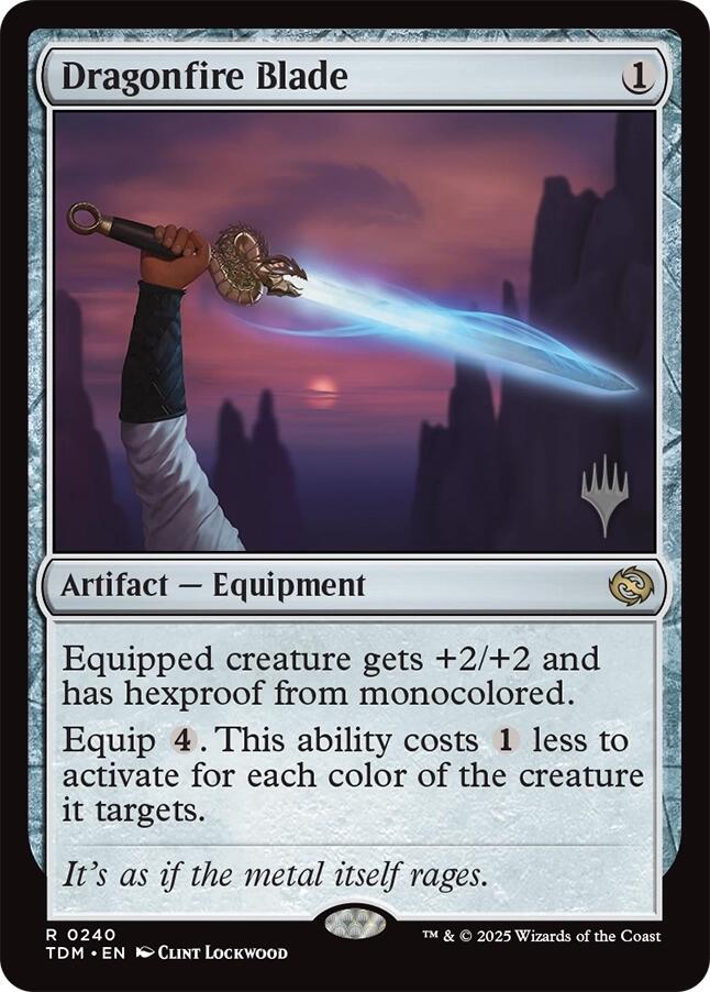 Dragonfire Blade (Promo Pack) [Tarkir: Dragonstorm Promos] Magic: The Gathering