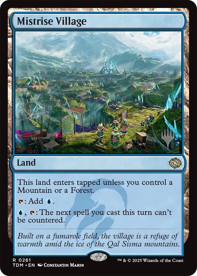 Mistrise Village (Promo Pack) [Tarkir: Dragonstorm Promos] Magic: The Gathering