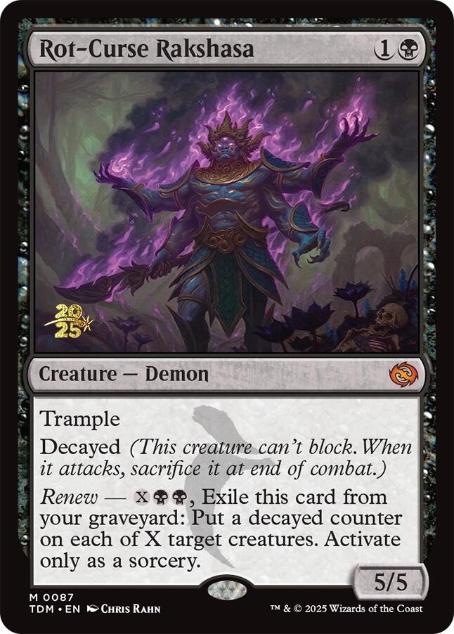 Rot-Curse Rakshasa [Tarkir: Dragonstorm Prerelease Promos] Magic: The Gathering