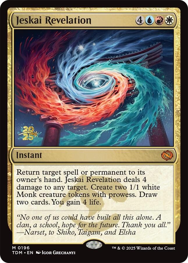 Jeskai Revelation [Tarkir: Dragonstorm Prerelease Promos] Magic: The Gathering