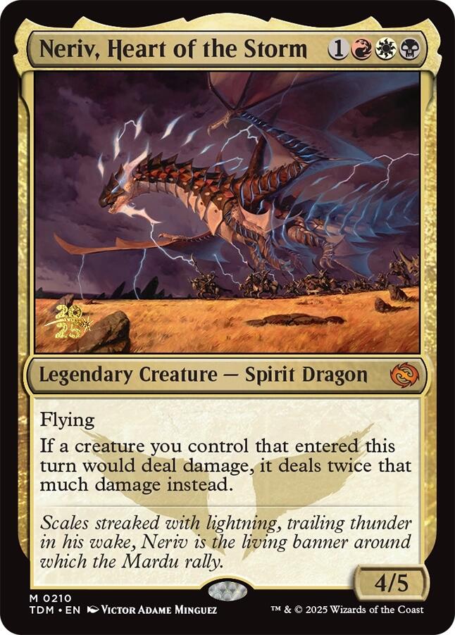 Neriv, Heart of the Storm [Tarkir: Dragonstorm Prerelease Promos] Magic: The Gathering