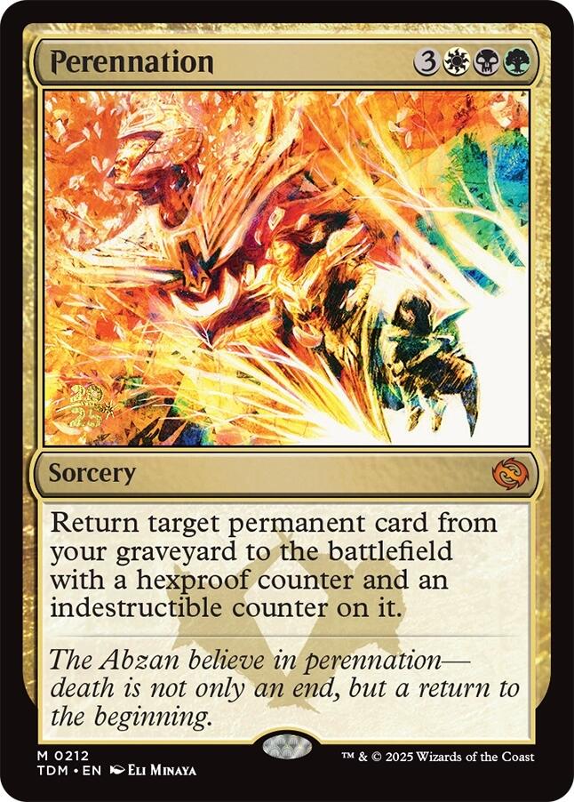 Perennation [Tarkir: Dragonstorm Prerelease Promos] Magic: The Gathering