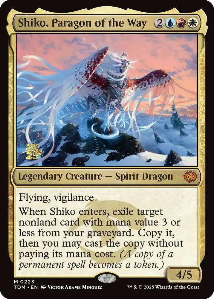 Shiko, Paragon of the Way [Tarkir: Dragonstorm Prerelease Promos] Magic: The Gathering
