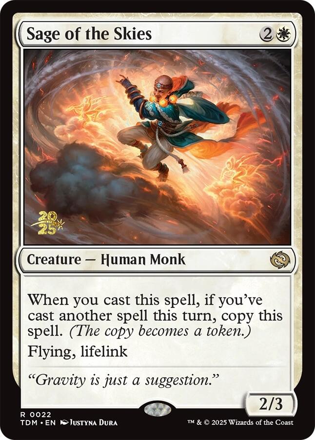 Sage of the Skies [Tarkir: Dragonstorm Prerelease Promos] Magic: The Gathering