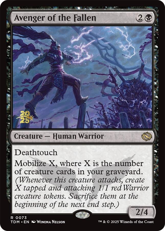 Avenger of the Fallen [Tarkir: Dragonstorm Prerelease Promos] Magic: The Gathering