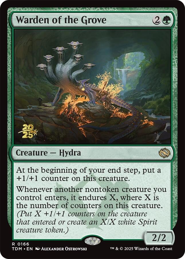 Warden of the Grove [Tarkir: Dragonstorm Prerelease Promos] Magic: The Gathering