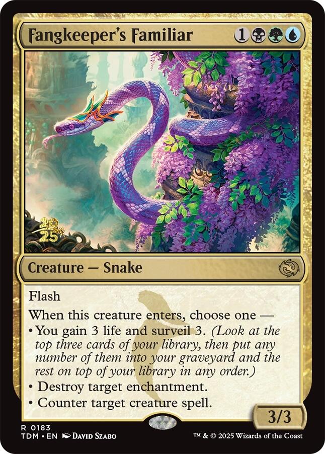 Fangkeeper's Familiar [Tarkir: Dragonstorm Prerelease Promos] Magic: The Gathering