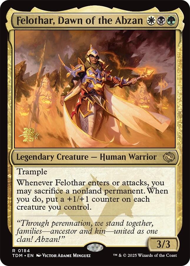 Felothar, Dawn of the Abzan [Tarkir: Dragonstorm Prerelease Promos] Magic: The Gathering