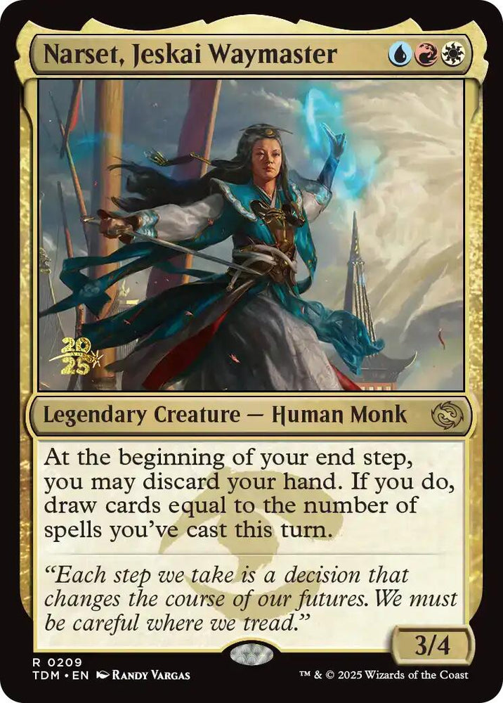 Narset, Jeskai Waymaster [Tarkir: Dragonstorm Prerelease Promos] Magic: The Gathering
