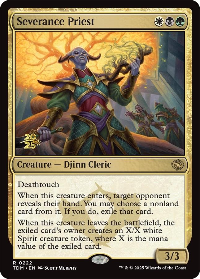 Severance Priest [Tarkir: Dragonstorm Prerelease Promos] Magic: The Gathering