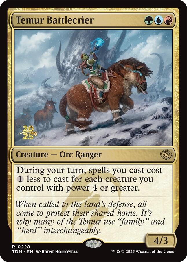 Temur Battlecrier [Tarkir: Dragonstorm Prerelease Promos] Magic: The Gathering