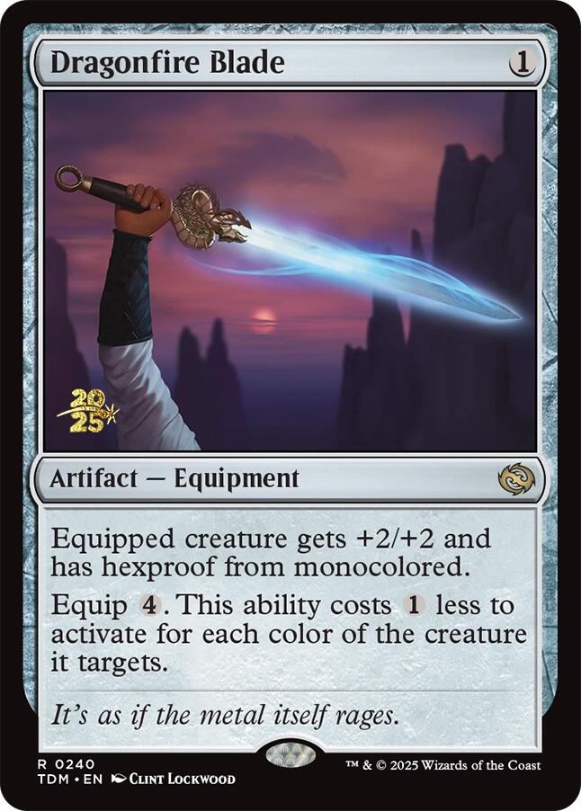 Dragonfire Blade [Tarkir: Dragonstorm Prerelease Promos] Magic: The Gathering