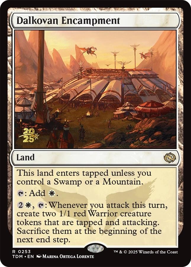 Dalkovan Encampment [Tarkir: Dragonstorm Prerelease Promos] Magic: The Gathering
