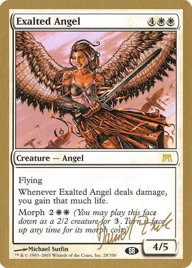 Exalted Angel (Daniel Zink) (SB) [World Championship Decks 2003] Magic: The Gathering