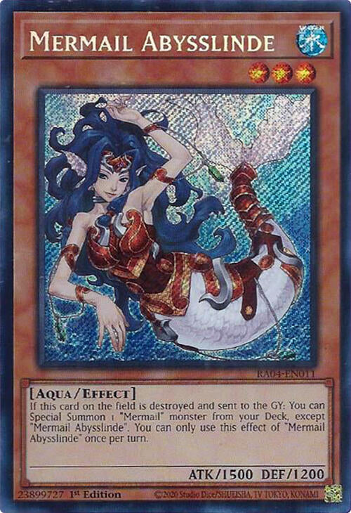 Mermail Abysslinde [RA04-EN011] Secret Rare - Yugioh Cards For Your TCG Needs!