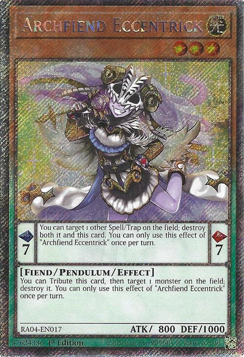 Archfiend Eccentrick [RA04-EN017] Platinum Secret Rare - Yugioh Cards For Your TCG Needs!