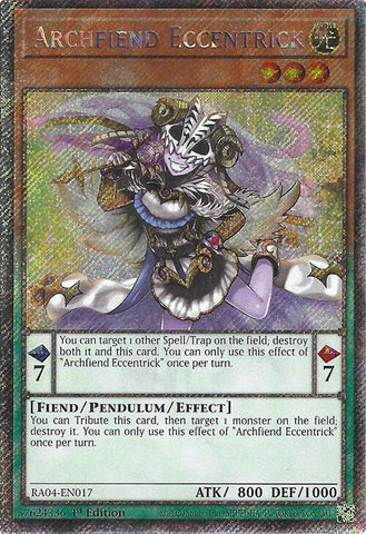 Archfiend Eccentrick [RA04-EN017] Platinum Secret Rare - Yugioh Cards For Your TCG Needs!
