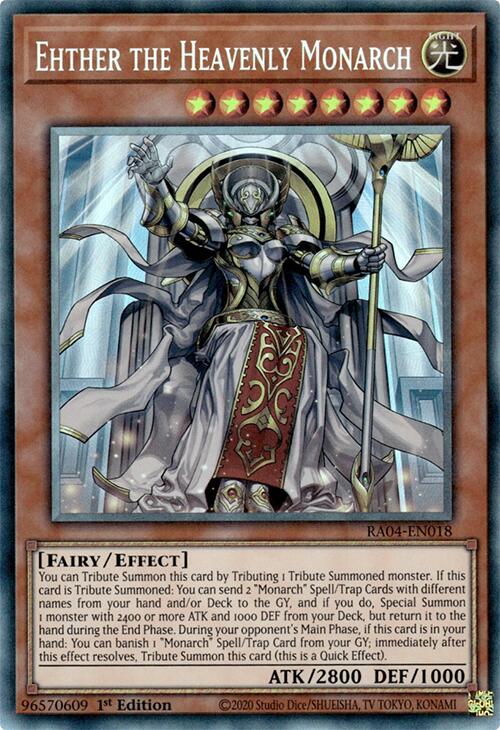 Ehther the Heavenly Monarch [RA04-EN018] Prismatic Collector's Rare - Yugioh Cards For Your TCG Needs!