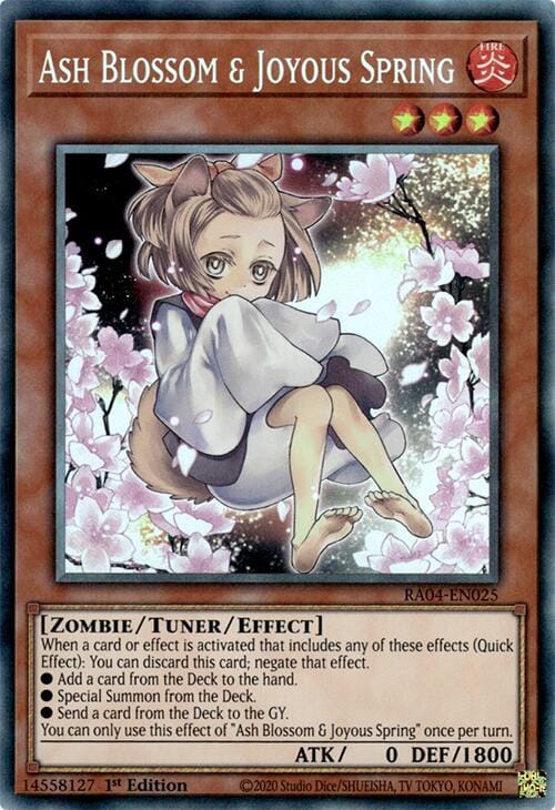 Ash Blossom & Joyous Spring (Alternate Art) [RA04-EN025] Prismatic Collector's Rare - Yugioh Cards For Your TCG Needs!