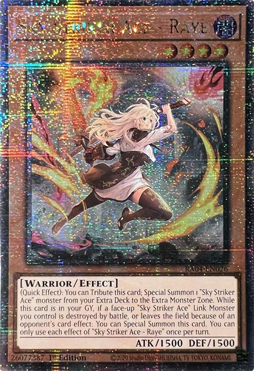 Sky Striker Ace - Raye (New Art) [RA04-EN026] Quarter Century Secret Rare Yu-Gi-Oh!