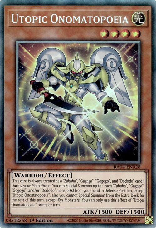 Utopic Onomatopoeia [RA04-EN028] Prismatic Collector's Rare - Yugioh Cards For Your TCG Needs!