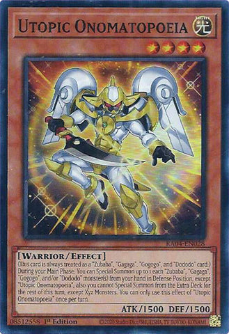 Utopic Onomatopoeia [RA04-EN028] Super Rare Yu-Gi-Oh!