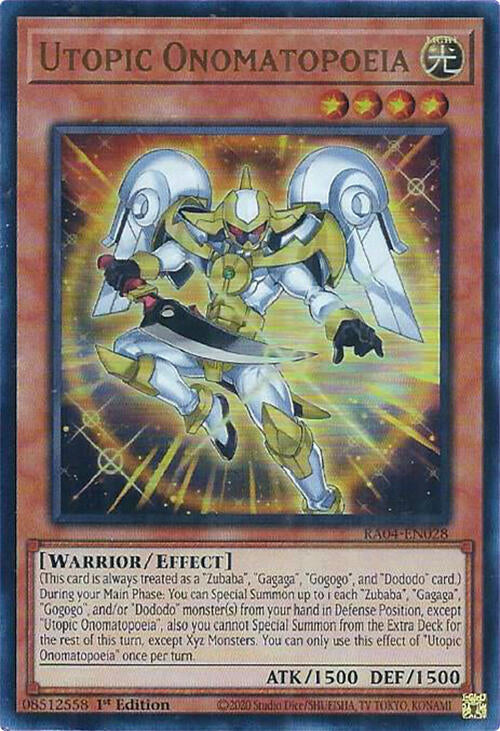 Utopic Onomatopoeia [RA04-EN028] Ultra Rare Yu-Gi-Oh!