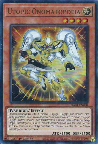 Utopic Onomatopoeia [RA04-EN028] Ultra Rare Yu-Gi-Oh!