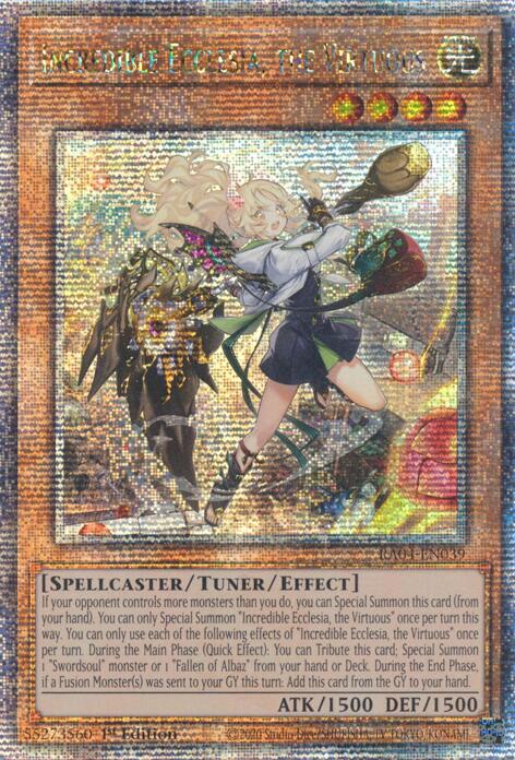 Incredible Ecclesia, the Virtuous (New Art) [RA04-EN039] Quarter Century Secret Rare - Yugioh Cards For Your TCG Needs!