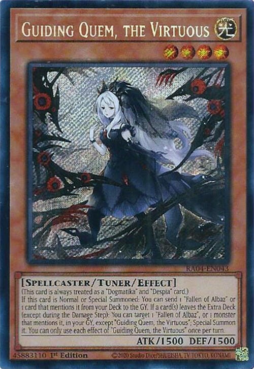 Guiding Quem, the Virtuous [RA04-EN043] Secret Rare - Yugioh Cards For Your TCG Needs!