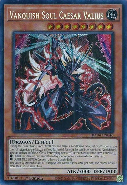 Vanquish Soul Caesar Valius [RA04-EN046] Secret Rare - Yugioh Cards For Your TCG Needs!