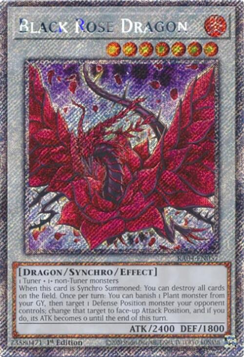 Black Rose Dragon [RA04-EN057] Platinum Secret Rare - Yugioh Cards For Your TCG Needs!