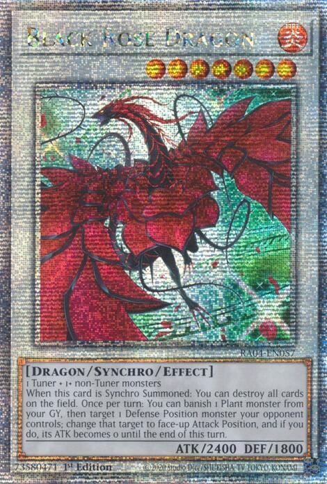 Black Rose Dragon (Alternate Art) [RA04-EN057] Quarter Century Secret Rare - Yugioh Cards For Your TCG Needs!