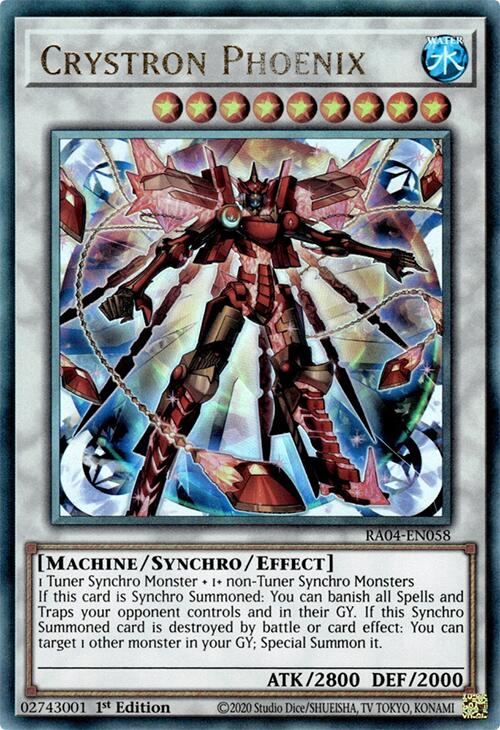 Crystron Phoenix [RA04-EN058] Prismatic Ultimate Rare - Yugioh Cards For Your TCG Needs!