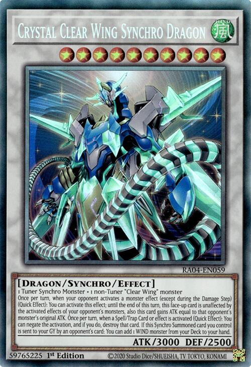 Crystal Clear Wing Synchro Dragon [RA04-EN059] Collector's Rare Yu-Gi-Oh!