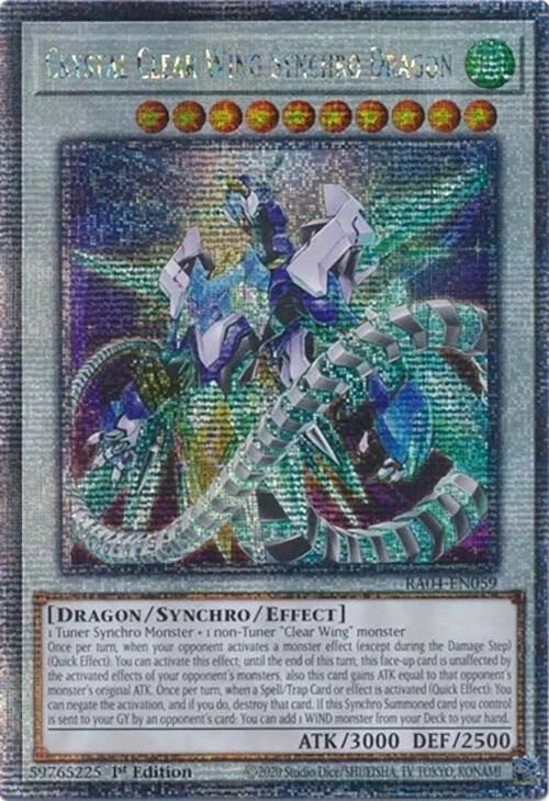 Crystal Clear Wing Synchro Dragon [RA04-EN059] Quarter Century Secret Rare - Yugioh Cards For Your TCG Needs!
