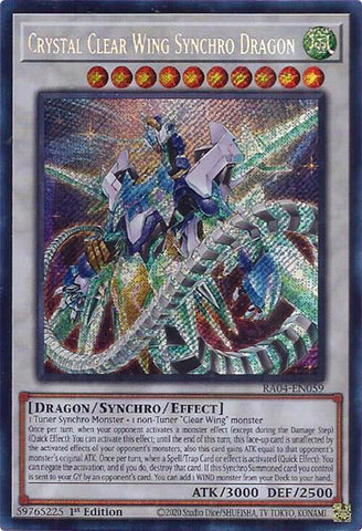 Crystal Clear Wing Synchro Dragon [RA04-EN059] Secret Rare Yu-Gi-Oh!
