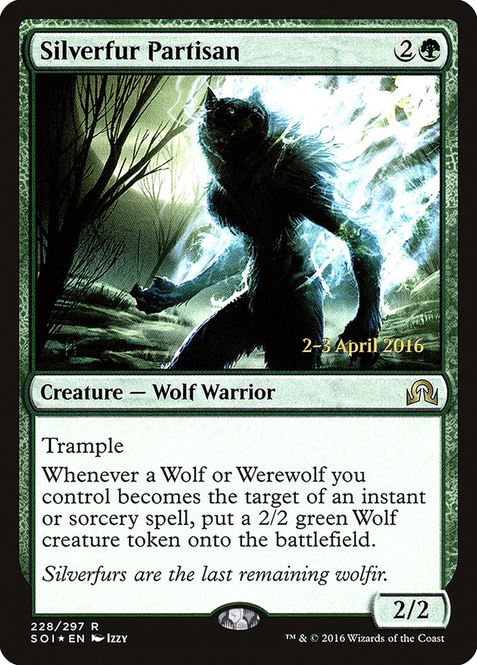 Silverfur Partisan [Shadows over Innistrad Prerelease Promos] Magic: The Gathering