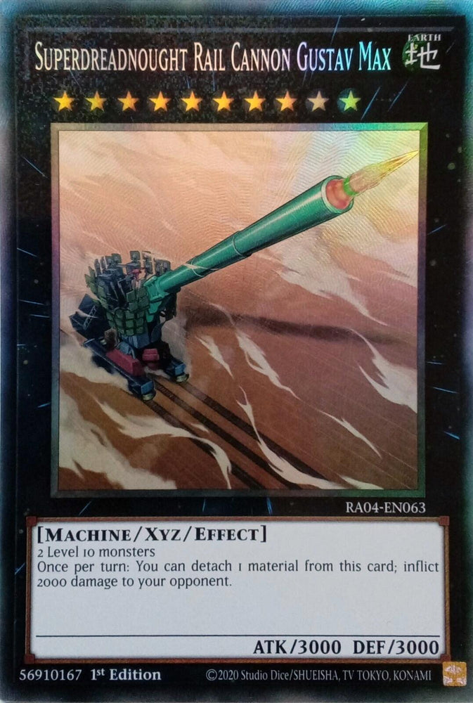Superdreadnought Rail Cannon Gustav Max [RA04-EN063] Prismatic Collector's Rare - Yugioh Cards For Your TCG Needs!