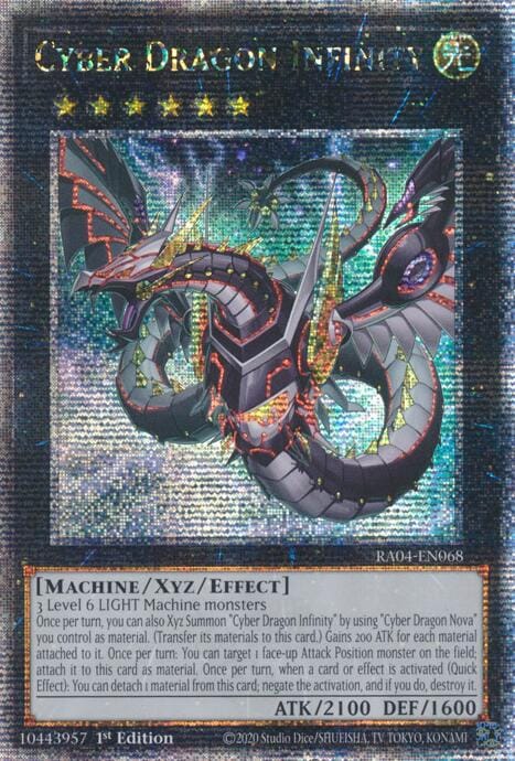 Cyber Dragon Infinity (Alternate Art) [RA04-EN068] Quarter Century Secret Rare - Yugioh Cards For Your TCG Needs!