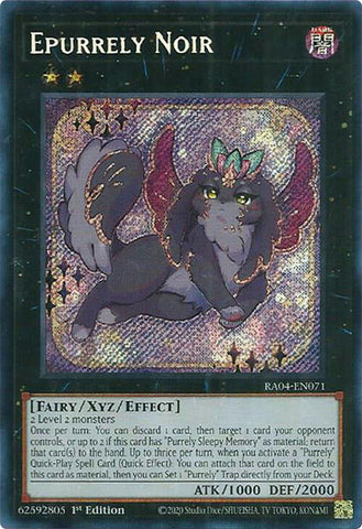 Epurrely Noir [RA04-EN071] Secret Rare Yu-Gi-Oh!